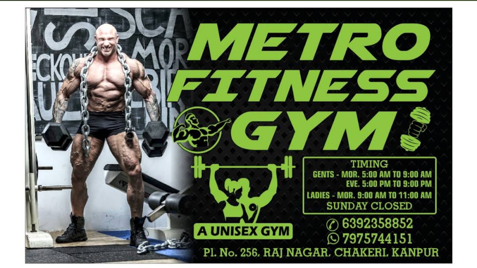 Metro Fitness Gym branding